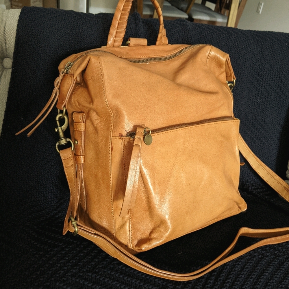 Lucky Brand Genuine Leather Backpack and crossbody
